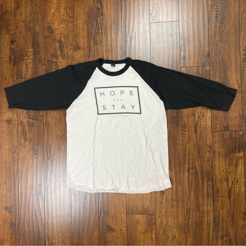 MATT MAHER Hope And Stay Concert Shirt Unisex Baseball Tee Size Large